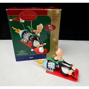 Opus n' Bill Opus Christmas Ornament Carlton Heirloom 2006 Toboggan 104 NIB